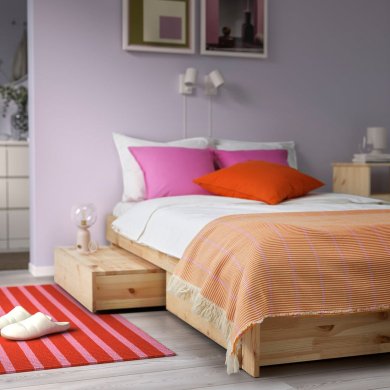 IKEA Плед LAPPKATTFOT 130x170 см Оранжевый (ИКЕА ЛАППКАТФУТ) 40598653 фото - 5