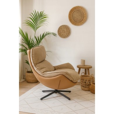 Крісло м'яке поворотне Kontrast JASPER 3D Бежевий 5.01.84281 фото - 11