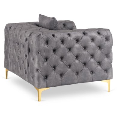 Крісло м'яке Mebel Elit SORRENTO 1S Welur Сірий ME.SORRENTO1S/P/V/FW фото - 4