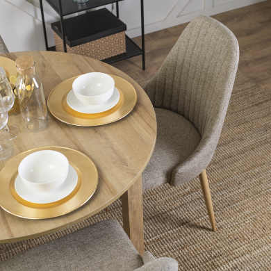 Обідній комплект Mebel Elit HARRY TORINO | Дуб Рів'єра / Бежевий HARRY/DR/S/TORINO/BZ/D/T/Z4/K фото - 3