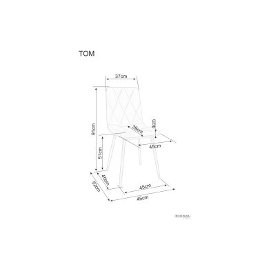 Обеденный стул Signal Tom Светло-серый TOMVCJSZ фото - 2