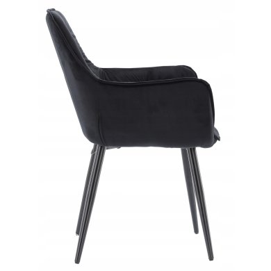 Обідній стілець Chomik CHERRY Welur Чорний - 3 Обідній стілець Chomik CHERRY Welur Чорний FAT2982 фото - 3