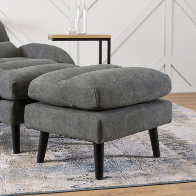 Крісло м'яке розкладне з пуфом Mebel Elit HENRY Сірий - 14 Крісло м'яке розкладне з пуфом Mebel Elit HENRY Сірий ME.HENRY/P/T/FW фото - 14