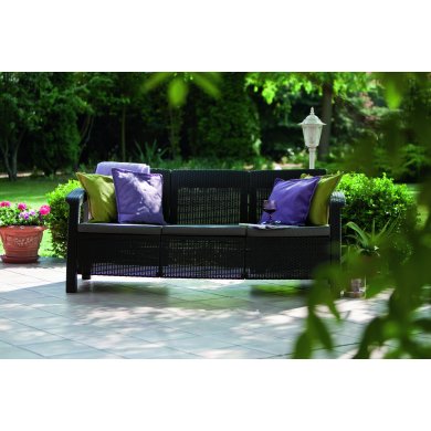 Садовий диван Keter CORFU LOVE SEAT MAX Графіт 258975 фото - 3