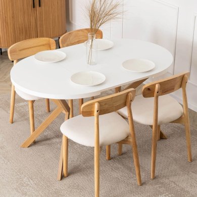 Раскладной обеденный стол Mebel Elit DORIAN Белый ME.DORIAN/B/DREW/S фото - 6