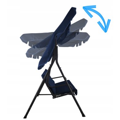 Садовые качели Garden Line 170x118x153 см Синий KRE9696 фото - 10