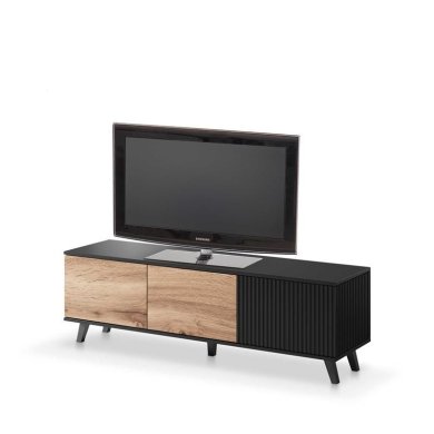 Тумба под ТВ Halmar Random RTV-1 | Дуб вотан / Черный V-PL-RANDOM-RTV-1