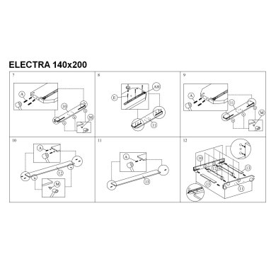 Ліжко Signal Electra | 140х200 / Сірий / Дуб ELECTRA140SZD фото - 3