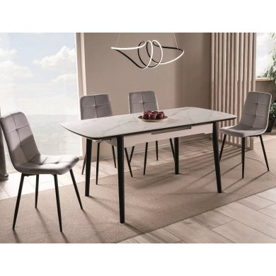 Раскладной обеденный стол Signal APOLLO Ceramic Marmur Белый APOLLOBC120 фото - 11