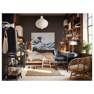 IKEA Офисное кресло LANGFJALL Синий (ИКЕА ЛАНГФЬЯЛЛЬ) 19177579 фото - 17