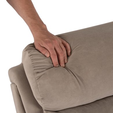 Крісло м'яке розкладне з реклайнером Mebel Elit KOBE Welur Бежевий ME.KOBE/BZ/V/FW фото - 10