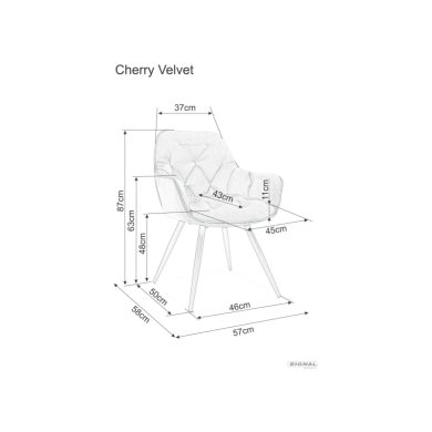 Обідній стілець Signal Cherry Skora Бежевий CHERRYCBE фото - 6