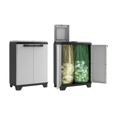 Бокс для сортировки мусора Keter/Kis SPLIT PREMIUM 220 л Серый 240623-1 фото - 2