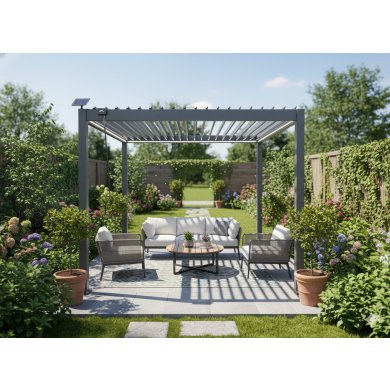 Пергола з LED підсвіткою Garden Line 3x3 м Сірий GOL0555 фото - 7