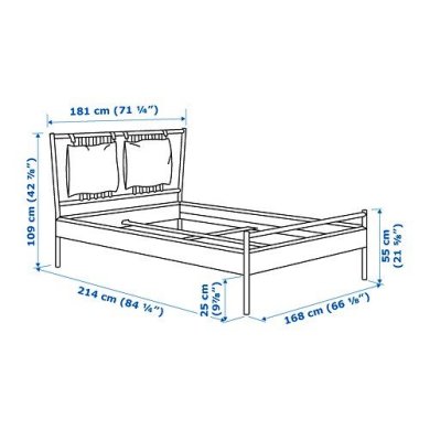 Каркас ліжка BJÖRKSNÄS - 9 IKEA Каркас ліжка BJÖRKSNÄS (ИКЕА БЬЁРКСНАС) 80401541 фото - 9