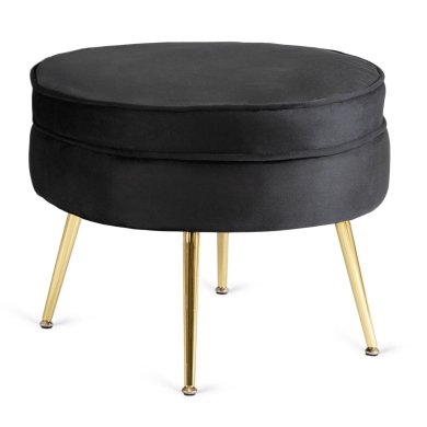 Крісло м'яке з підставкою Mebel Elit GRAND Welur Чорний ME.GRAND/CZ/V/FW фото - 8