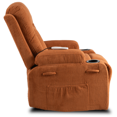 Крісло м'яке розкладне масажне з реклайнером Mebel Elit BOX Velvet Коричневий - 4 Крісло м'яке розкладне масажне з реклайнером Mebel Elit BOX Velvet Коричневий ME.BOX2/BR/SZTR/FW фото - 4