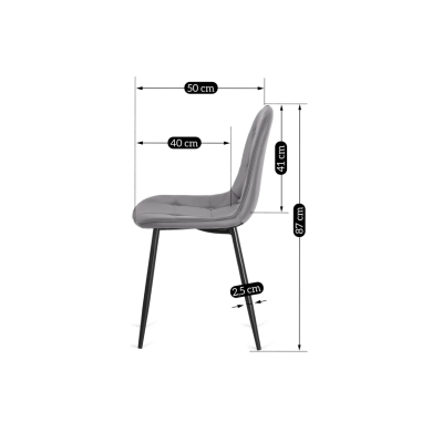 Обеденный стул Mebel Elit ARIS Серый - 2 Обеденный стул Mebel Elit ARIS Серый ME.ARIS/P/E/K фото - 2