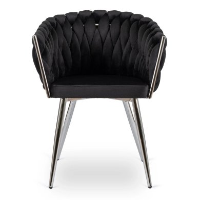 Обідній стілець Mebel Elit SORELLA Welur Чорний ME.SORELLA/CZ/CH/V/K фото - 2