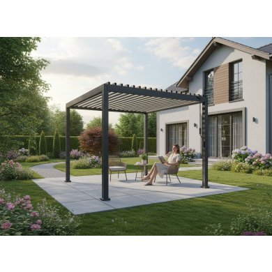 Пергола с LED подсветкой Garden Line 3x3 м Серый VIN0623 фото - 4