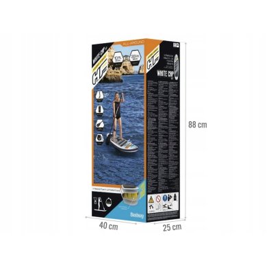 Надувна дошка Bestway 65342 WHITE CAP Сірий 65342 фото - 14