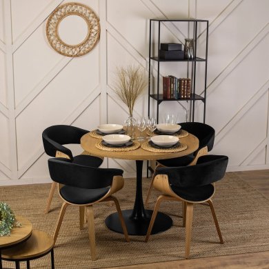 Обідній стілець Mebel Elit GARY Welur Чорний - 6 Обідній стілець Mebel Elit GARY Welur Чорний ME.GARY/CZ/DZ/V/DG/K фото - 6