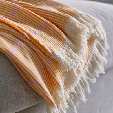 IKEA Плед LAPPKATTFOT 130x170 см Оранжевый (ИКЕА ЛАППКАТФУТ) 40598653 фото - 2