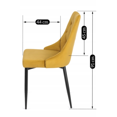 Обеденный стул Mebel Elit CORK Welur Горчичный ME.CORK/ZO/V/K фото - 2