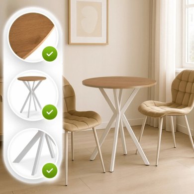 Обеденный стол Mebel Elit LAUREN 60 см Дуб золотой ME.LAUREN/D/B/S60 фото - 4