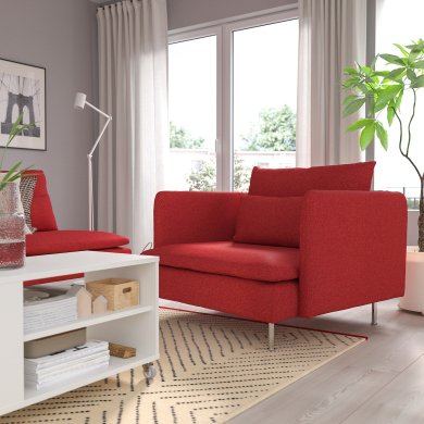 Крісло м'яке SODERHAMN Червоний - 6 IKEA Крісло м'яке SODERHAMN Червоний (ИКЕА СЁДЕРХАМН) 89514402 фото - 6