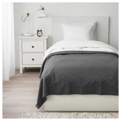 IKEA Покривало TJARBLOMSTER 150x210 см Сірий (ИКЕА ТЬЕРБЛОМСТЕР) 30424385 фото - 4