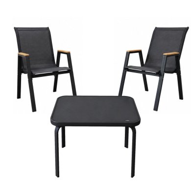 Комплект садових меблів Kontrast MALAGA WOOD Чорний Meb000083 фото - 2