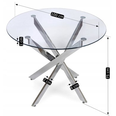 Обідній стіл Mebel Elit SALLO Сріблястий ME.SALLO2/TR/SR/S фото - 10