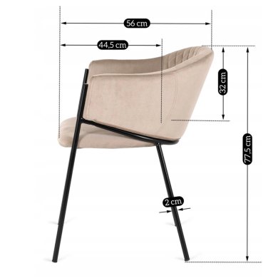 Обідній стілець Mebel Elit INNES 2 Бежевий ME.INNES2/BZ/V/K фото - 11