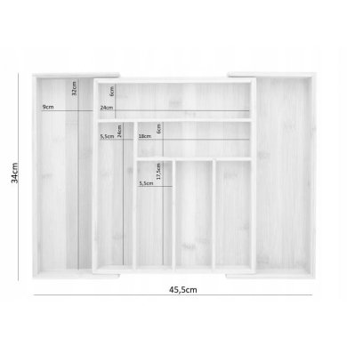 Органайзер для столовых приборов Chomik 45x33,5x5 см | Дерево MUT6398 фото - 3
