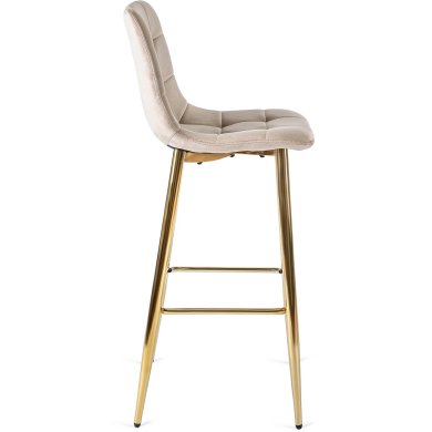 Барный стул Mebel Elit ARIEL Welur Бежевый - 3 Барный стул Mebel Elit ARIEL Welur Бежевый ME.ARIEL/EC/ZL/V/H фото - 3