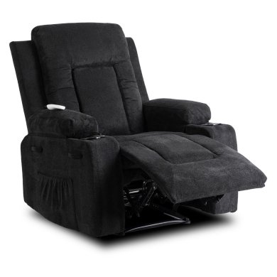 Кресло мягкое раскладное массажное с реклайнером Mebel Elit BOX 2 Черный ME.BOX2/CZ/T/FW фото - 2