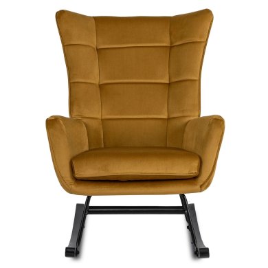 Кресло-качалка мягкое Mebel Elit JACKSON Welur Горчичный ME.JACKSON/CU/V/FW фото - 2