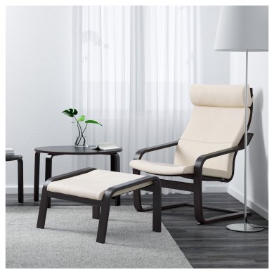 IKEA Крісло-качалка POANG Бежевий (ИКЕА ПОАНГ) 59830586 фото - 3