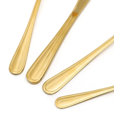 Набор столовых приборов Homla MELONTE 24 шт. | Золотой 160640 фото - 4