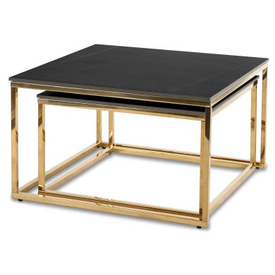 Комплект журнальных столов Mebel Elit TENOR Marmur Черный ME.TENOR/CZCER/ZL/L фото - 4