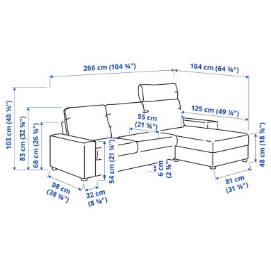 IKEA VIMLE (ИКЕА ВИМЛЕ) 49432682 фото - 5