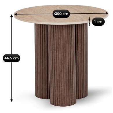 Журнальный стол Mebel Elit ALMERIA Ceramic Травертин ME.ALMERIA/TRAW/O/L фото - 7