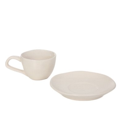 Чашка з блюдцем Homla ODELA 80 мл Кремовий - 3 Чашка з блюдцем Homla ODELA 80 мл Кремовий 227775 фото - 3