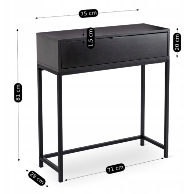 Туалетний стіл Mebel Elit PETRA Чорний - 6 Туалетний стіл Mebel Elit PETRA Чорний ME.PETRA/CZ/B фото - 6