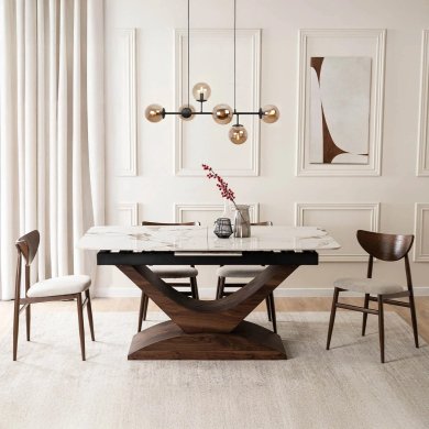 Розкладний обідній стіл Mebel Elit ALICANTE Marmur Горіх ME.ALICANTE/B/O/S160-200 фото - 7