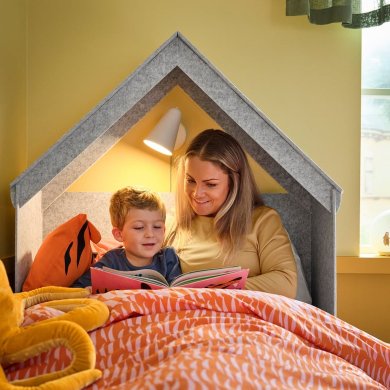 IKEA Кровать с крышей SLAKT 90x200 см Белый (ИКЕА СЛАБОСТЬ) 99608419 фото - 3