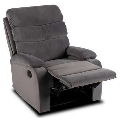 Кресло мягкое раскладное с реклайнером Mebel Elit KOBE Welur Серый - 3 Кресло мягкое раскладное с реклайнером Mebel Elit KOBE Welur Серый ME.KOBE/P/V/FW фото - 3