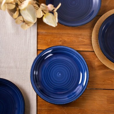 Набор обеденных тарелок Homla OBLAN 27 см 4 шт Синий 230164 фото - 4