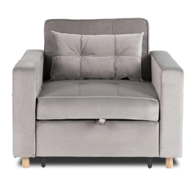 Кресло мягкое раскладное Mebel Elit SOLOR Welur Серый ME.SOLOR2/P/V/FW фото - 2